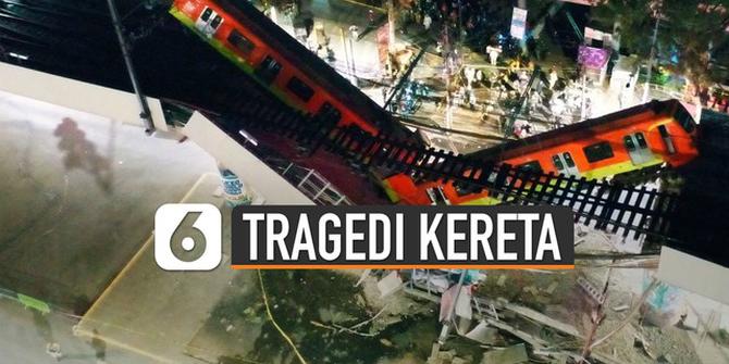 VIDEO: Detik-Detik Tragedi Kecelakaan Kereta di Jalur Layang Meksiko, Tewaskan 15 Orang