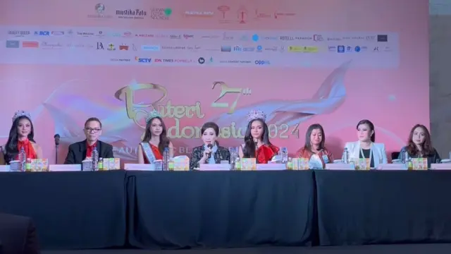 konferensi pers Pemilihan Puteri Indonesia 2024 bertempat di The Westin Hotel Jakarta, Kamis (29/2/2024).