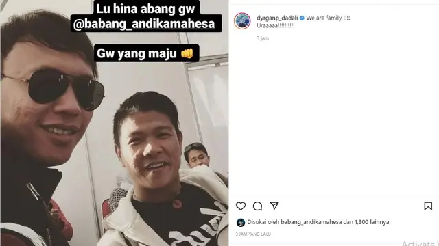 Andika Mahesa - Dyrga Dadali (Foto: Instagram/@dyrganp_dadali)