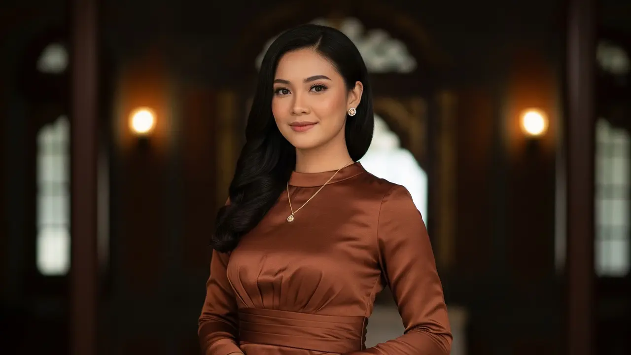 Model Dress Coklat Mahogany yang Elegan