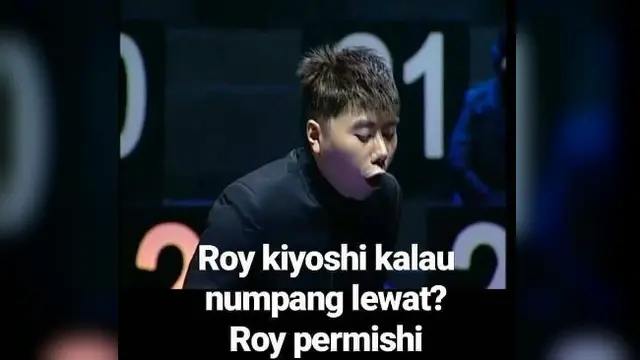 Plesetan receh meme Roy Kiyoshi.
