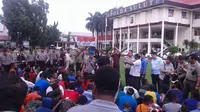 Polisi mengaku tidak menerapkan wajib lapor pada tujuh demonstran asal Papua yang menuntut Papua Merdeka. (Liputan6.com/Yoseph Ikanubun)