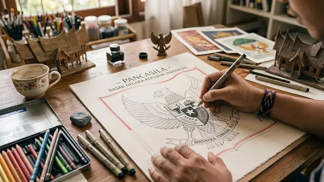 Contoh Ideologi Pancasila (AI Generated)