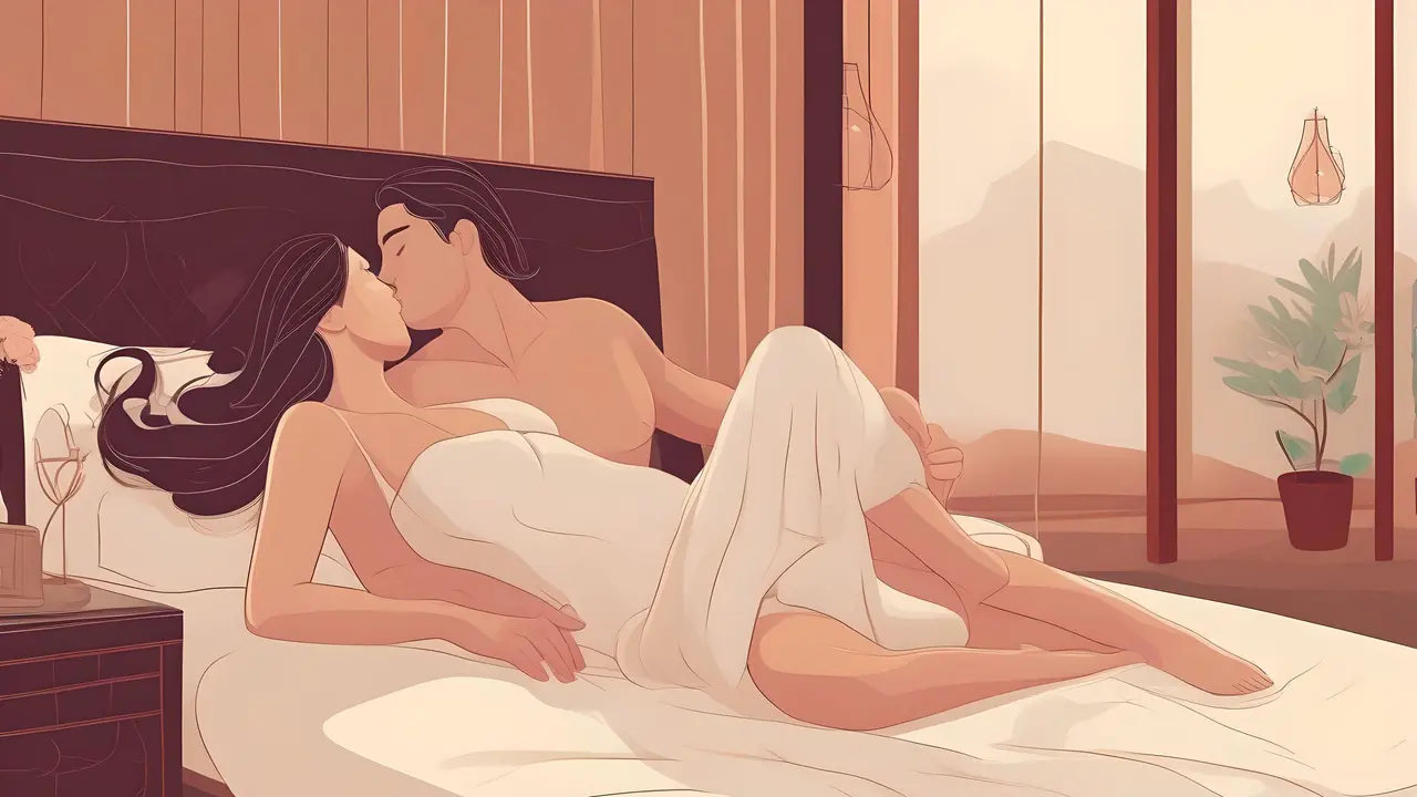 Ilustrasi Posisi Seks yang Bisa Dicoba Saat Bercinta di Saat Hujan (Gambar dari AI)