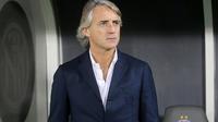 Mantan pelatih Inter Milan, Roberto Mancini, tertarik untuk kembali berkarier di Inggris.(AFP/Karim Jaafar)