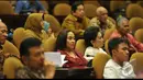 Ekspresi para anggota DPR saat mendengarkan pidato Ketua MPR Sidarto Danusubroto di MPR RI, Jakarta, Senin (18/8/2014) (Liputan6.com/Johan Tallo)