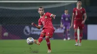 Riko Simanjuntak beraksi dalam laga Timnas Indonesia versus Burundi pada FIFA Matchday di Stadion Patriot, Bekasi, Sabtu (26/3/2023). (Bola.com/Bagaskara Lazuardi)