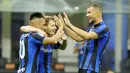 Inter Milan akhirnya kembali ke jalur kemenangan dengan menundukkan Cremonese dalam duel pekan keempat Serie A 2022/23, Rabu (31/8/2022). (AP/Luca Bruno)