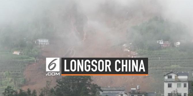VIDEO: Bencana Tanah Longsor di China, 15 Tewas