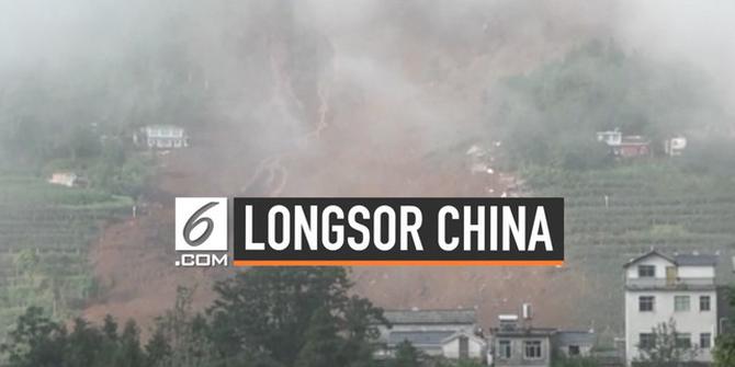 VIDEO: Bencana Tanah Longsor di China, 15 Tewas
