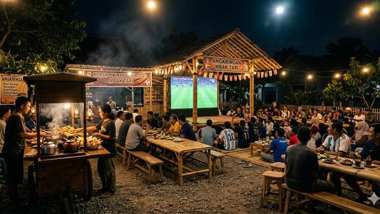 6 Inspirasi Desain Angkringan di Desa dengan Tempat Nobar Piala Dunia, Modern dan Estetik