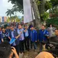 Ketua Umum Partai Demokrat Susilo Bambang Yudhoyono (SBY) menyambangi lokasi perusakan atribut Partai Demokrat di Pekanbaru, Riau, Sabtu (15/12/2018). (Ist)