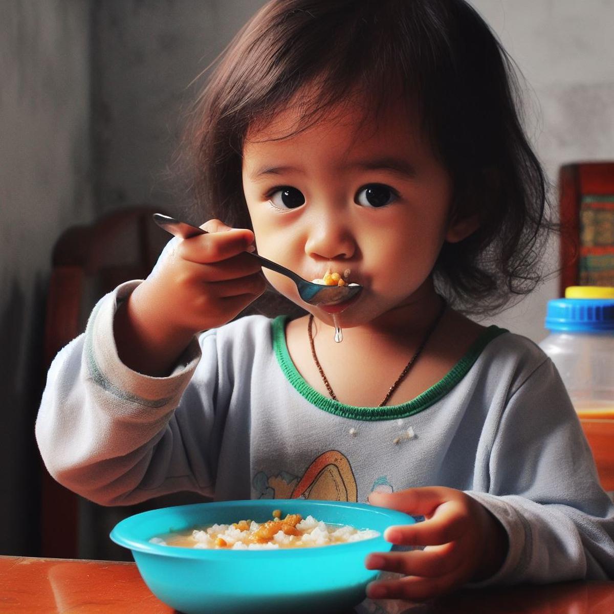 Ilustrasi Anak Makan