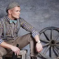 Ilustrasi outfit vintage pria (credit: fxquadro/freepik)