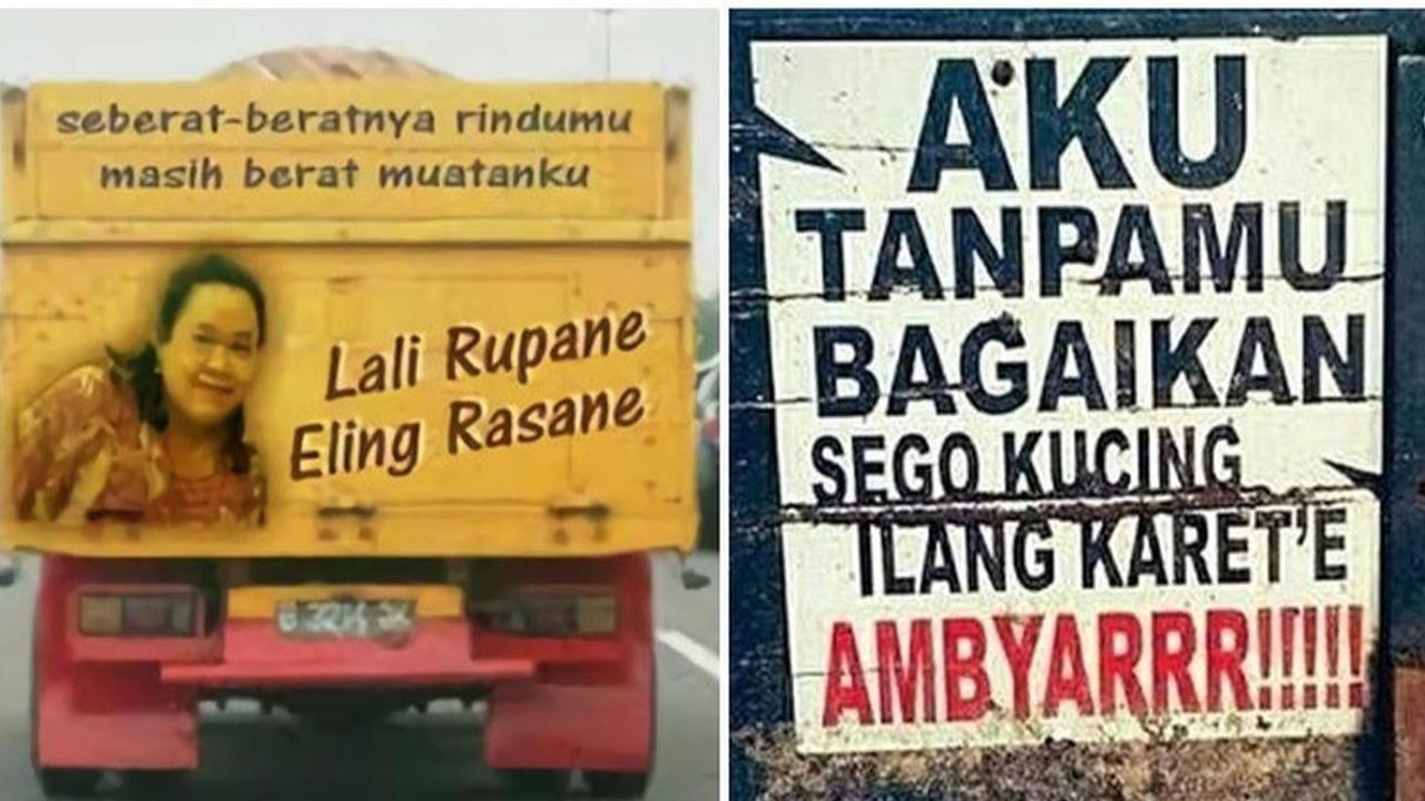 Kata-kata Gokil di Bak Truk yang Bikin Ngakak