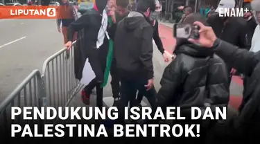 Pendukung Israel dan Palestina Bentrok di New York