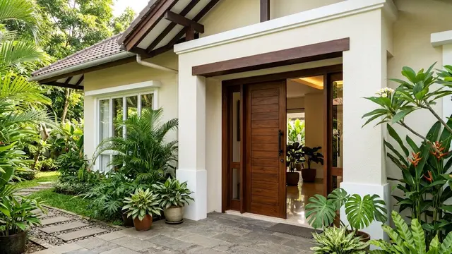 Warna Cat Pintu Kayu yang Bagus dan Awet untuk Rumah Tropis/AI Generated