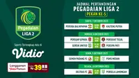 Jadwal dan Link Streaming Pegadaian Liga 2 Pekan 5 di Vidio