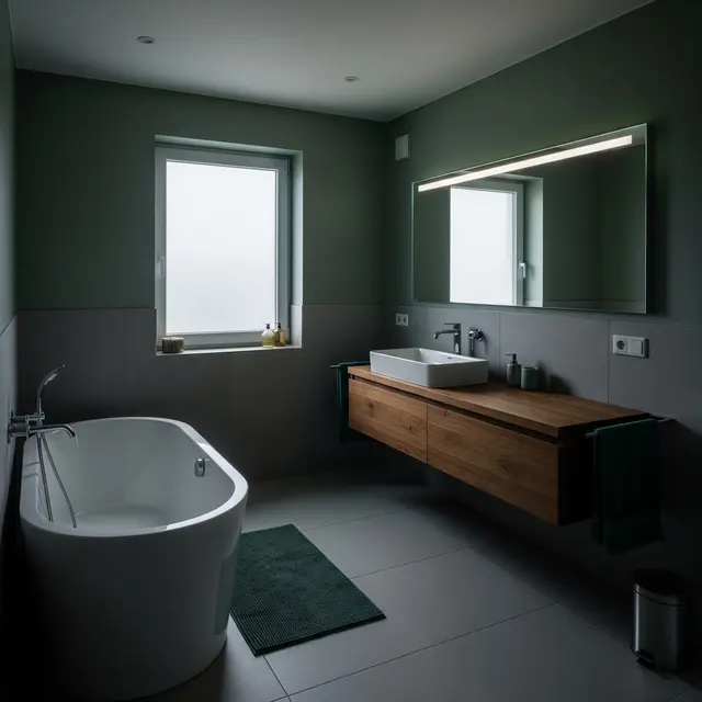 Warna cat kamar mandi yang harus dihindari (Image by Gemini AI)