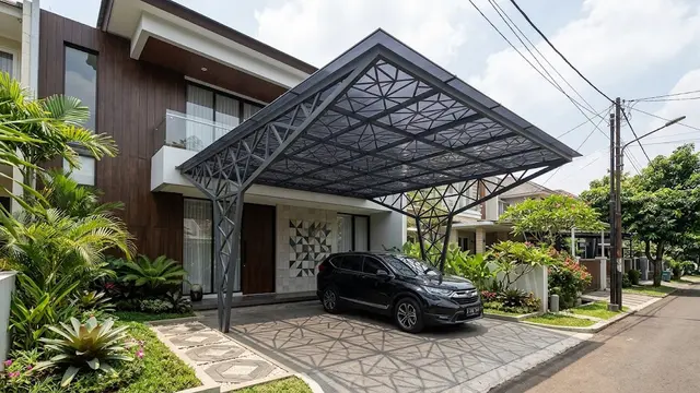 Model Kanopi Carport Tanpa Banyak Tiang