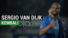 Striker Persib Bandung, Sergio Van Dijk kembali mengikuti latihan Persib Bandung di Lapangan Lodaya, Bandung (17/5/2017)