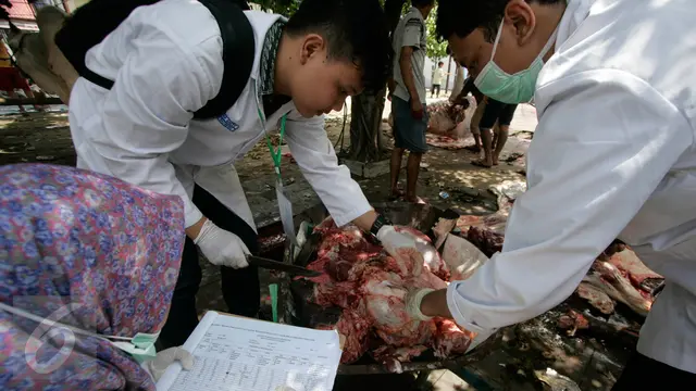 20160912- Mahasiswa UGM Periksa Daging Kurban-Yogya