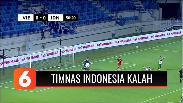Timnas Sepak bola Indonesa kembali menelan kekalahan, melawan Vietnam, dalam lanjutan kualifikasi Piala Dunia 2022, dengan skor telak, 0-4. Indonesia yang sudah tersisih, semakin terpuruk di dasar klasemen Grup G dengan nilai satu.