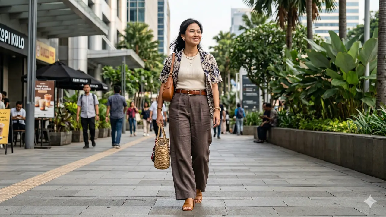 Model Celana Panjang Wanita Bahan Kain (Foto: Gemini AI)