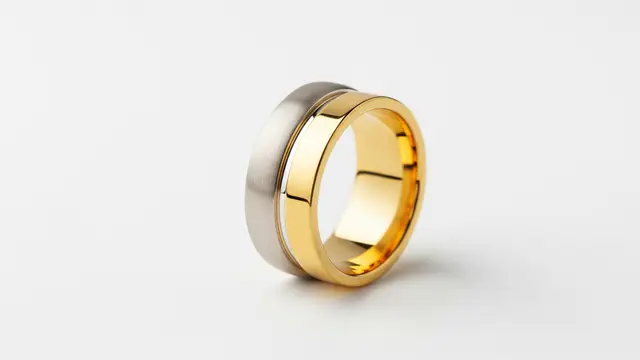 Model Cincin Emas Minimalis Dua Warna yang Tampak Mewah Meski Simpel