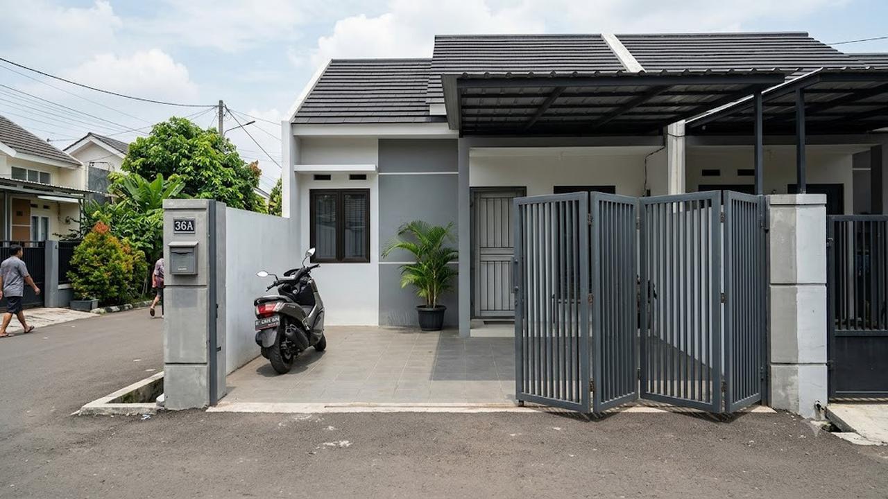 Model Gerbang Besi Hollow untuk Rumah Tipe 36/AI Generated