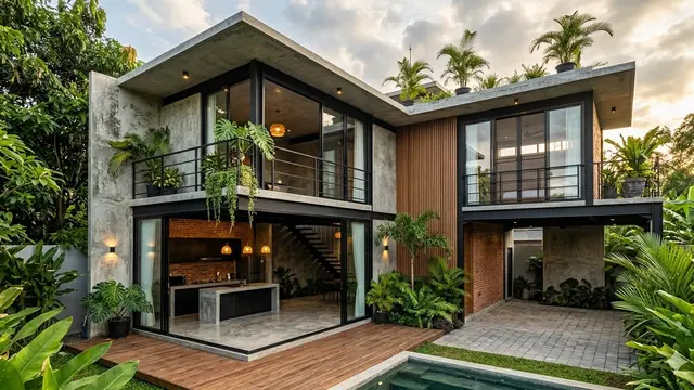Contoh Gambar Rumah Minimalis 2 Lantai (Foto: Gemini AI)