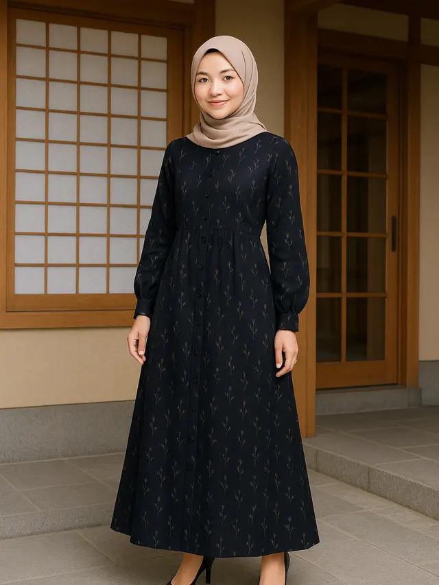 Model Gamis Kekinian untuk Wanita Tinggi 150an