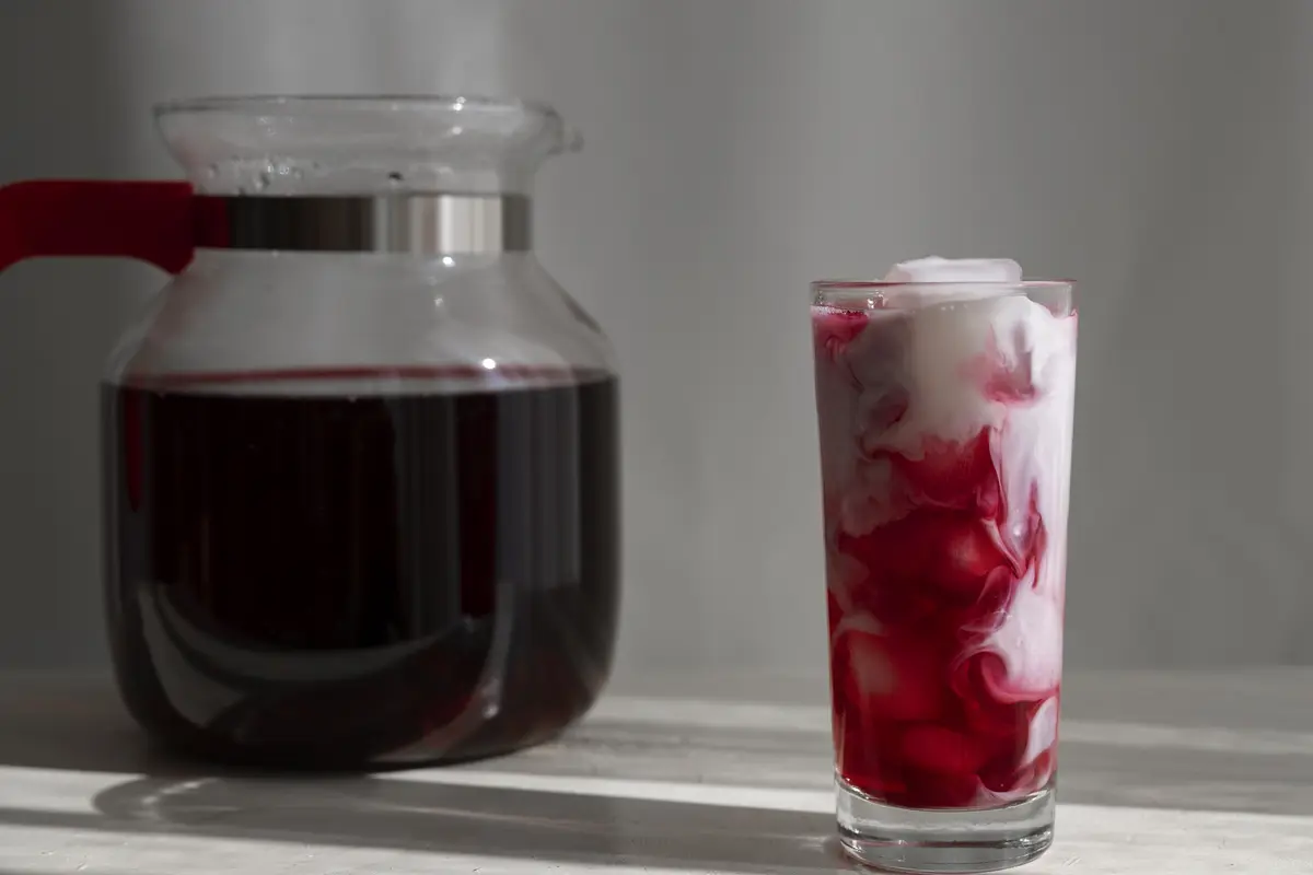 resep es rosella susu