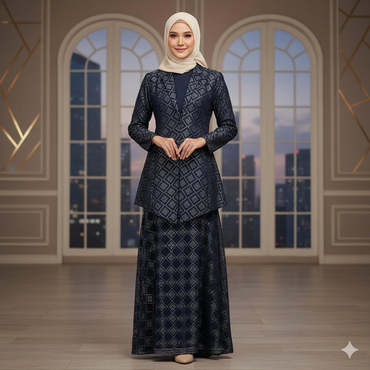 8 Warna Gamis Blazer Brokat yang Lagi Hits 2025, Elegan, Modern, dan Cocok untuk Segala Acara