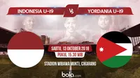 Jadwal laga persahabatan Timnas Indonesia U-19 vs Yordania U-19 (Bola.com/Dody Iryawan)