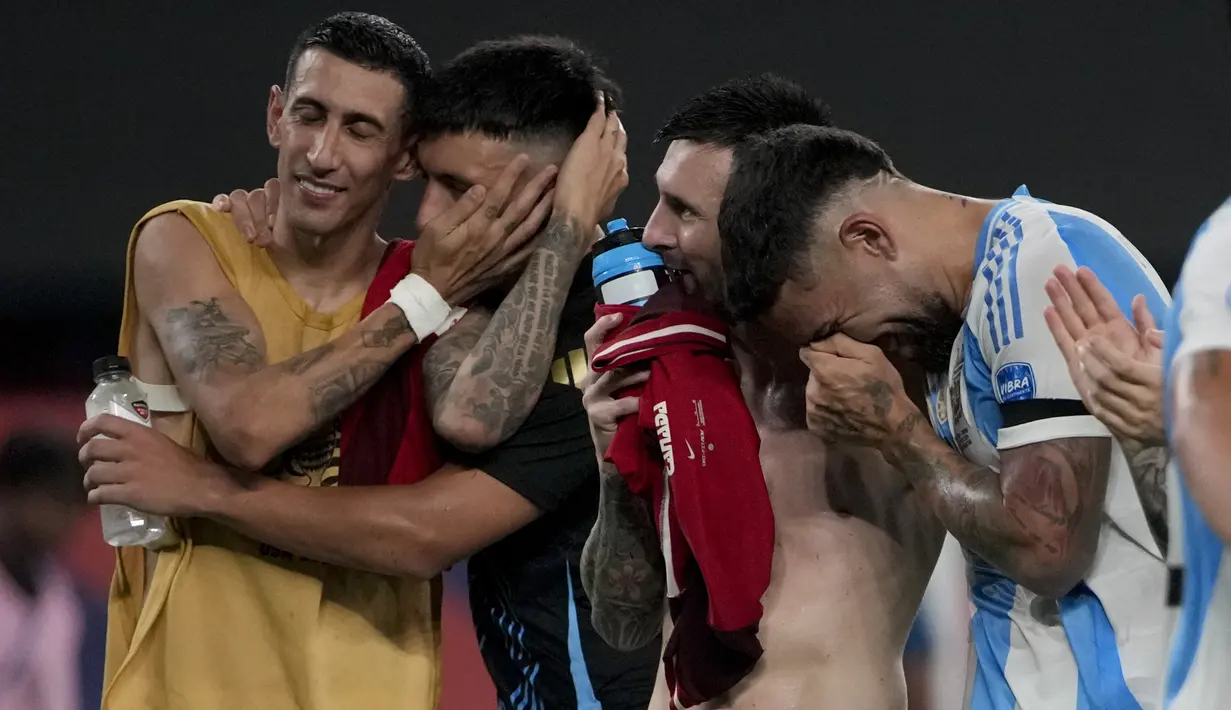 Dengan demikian, Argentina akan tampil di final yang akan digelar di Miami Gardens pada Senin (15/7) mendatang. (AP Photo/Pamela Smith)