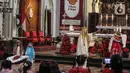 Sementara itu, tema Natal yang diusung Gereja Katedral Jakarta tahun ini adalah Marilah Sekarang Kita Pergi ke Betlehem. (Liputan6.com/Angga Yuniar)