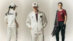 Koleksi seragam Tim Indonesia untuk Asian Games 2026 hadir dalam berbagai desain, mulai dari jaket dan setelan berwarna putih hingga polo shirt merah dengan sentuhan motif wastra Nusantara. (Foto: Ghea Fashion Studio/Sarinah/Tim Indonesia)