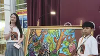 Bangga! Caleb Putra Verlita Evelyn Suarakan Perlindungan Satwa Langka Lewat Seni Lukis
