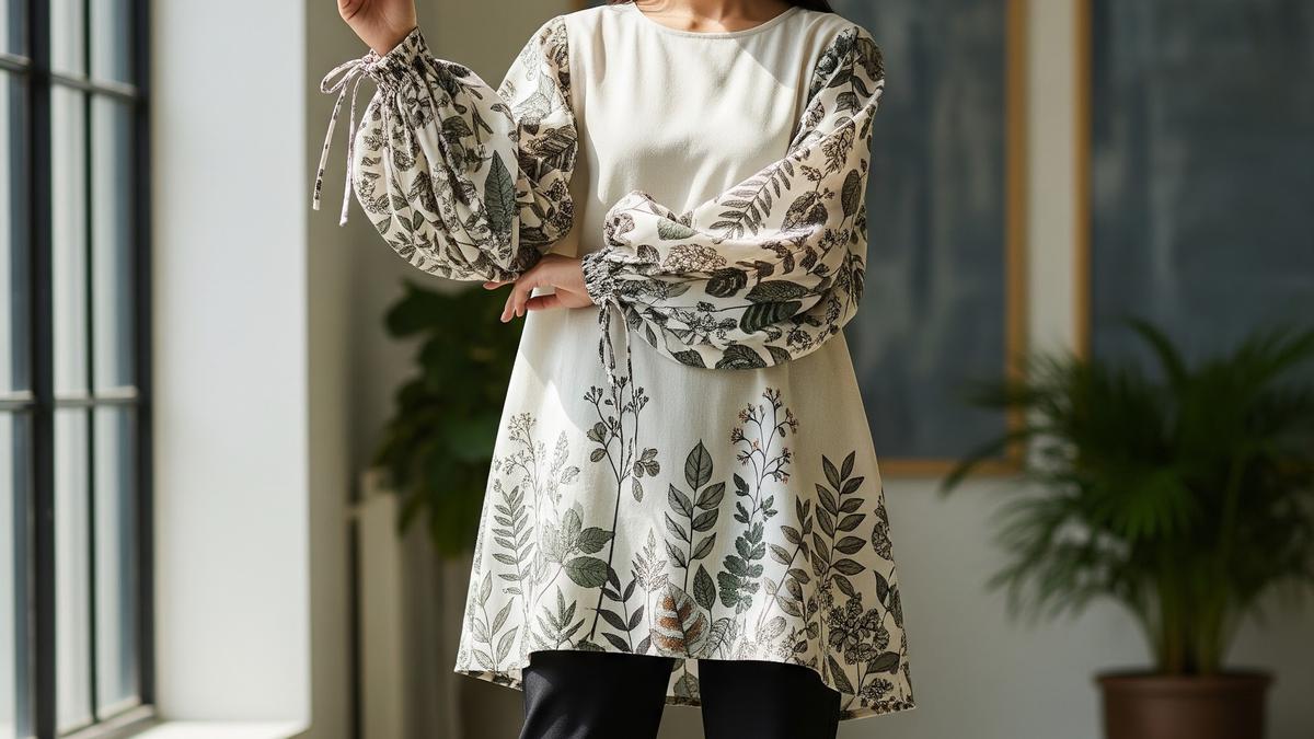 9 Model Tunik dari Kain Batik Ecoprint yang Elegan dan Unik untuk Berbagai Acara