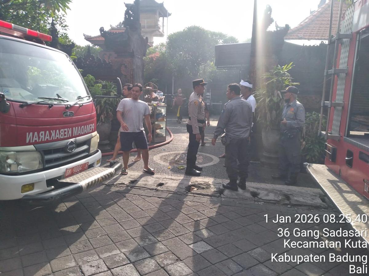 Lupa Matikan Kompor, 3 Ruko di Kuta Hangus Terbakar dan Kerugian Capai Rp550 Juta