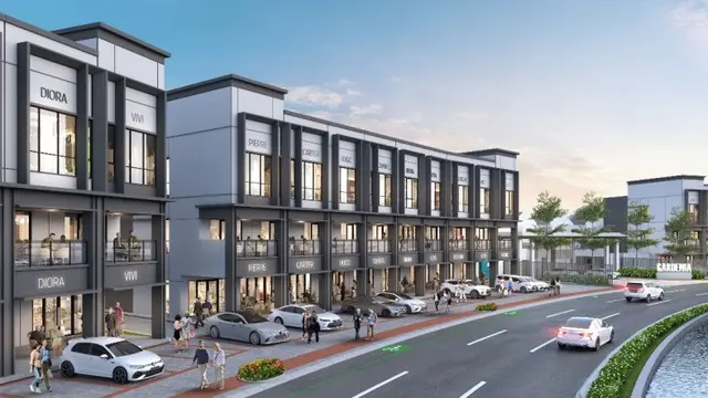 Strip Komersial Hadap Jalan Boulevard dengan Teras Alfresco di Lokasi Premium.  foto: istimewa