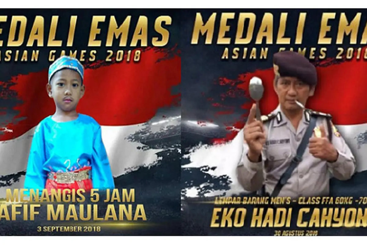 Kelewat Kreatif, Begini Aksi Warganet Ikut-Ikutan Menang Medali Emas Asian Games