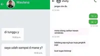 Chat  absurd ojol dengan penumpang. (Source: X/@ourlittleshop10)