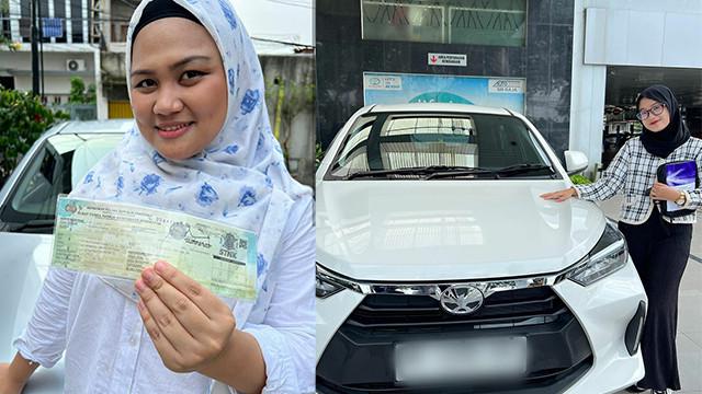 Febbry Bahagia Terima Mobil Agya Seharga Rp1 dari Flash Sale Rp1 Shopee