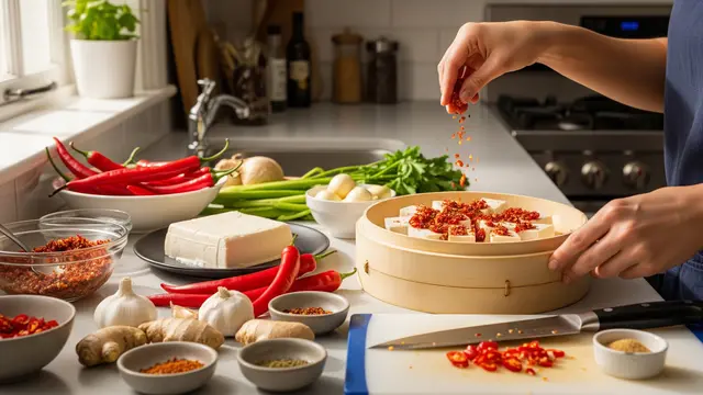 Resep Tahu Kukus Bumbu Pedas (AI Generated)