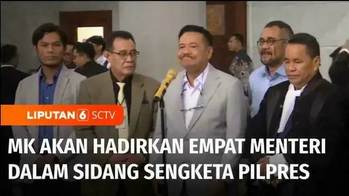 VIDEO: MK Berencana Hadirkan Empat Menteri Jadi Saksi di Sidang Sengketa Pilpres Mendatang