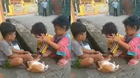 Kelakuan bocah saat main bareng (Sumber: Twitter/kidsdoingshit)