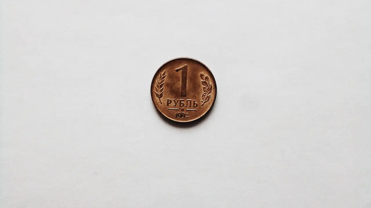 Ilustrasi mata uang Rusia Ruble (Foto:Ilya Chunin/Unsplash)
