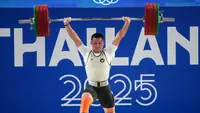 Peraih medali emas Olimpiade 2024 Paris, Rizki Juniansyah kembali meraih kepingan emas dari ajang SEA Games 2025 Thailand. (Dok Kemenpora RI)